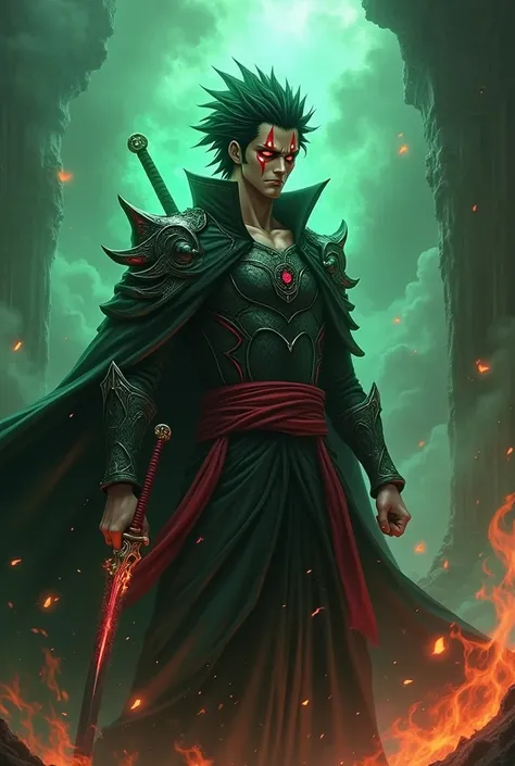 King of hell Zoro full body fanart 
