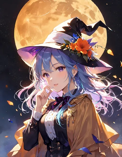 masterpiece, Highest quality, High resolution, sa1, (((Blank Background:1.5, No background:1.5, Background white:1.5))), woman、１７Age、Upper Body、witch、(witchの格好:1.5), (Light blue hair:1.5), (Short, braided hair:1.5), Draw your hands accurately、The hands are...