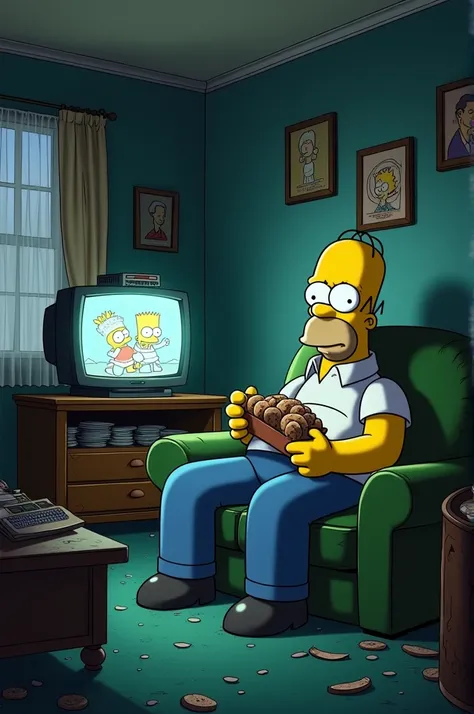 Sad Homer missing someone