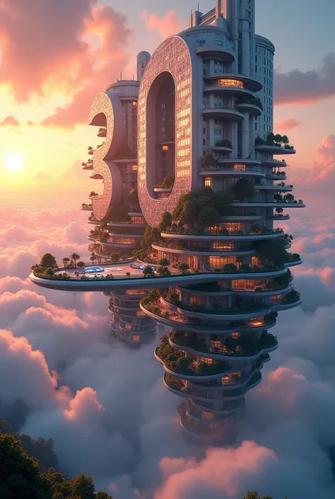 Number 300 in the form of a flying city