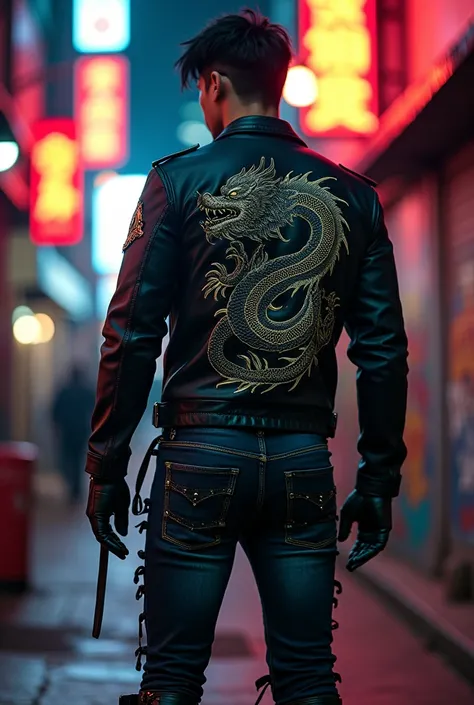 A striking and unique men&#39;s outfit inspired by Yakuza characters 0, as long as it has a slightly punk or criminal theme