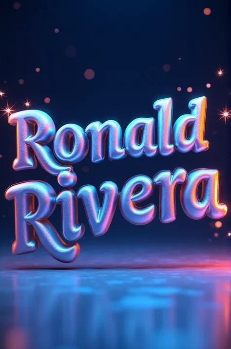 An image of my name Ronald Rivera in 3D