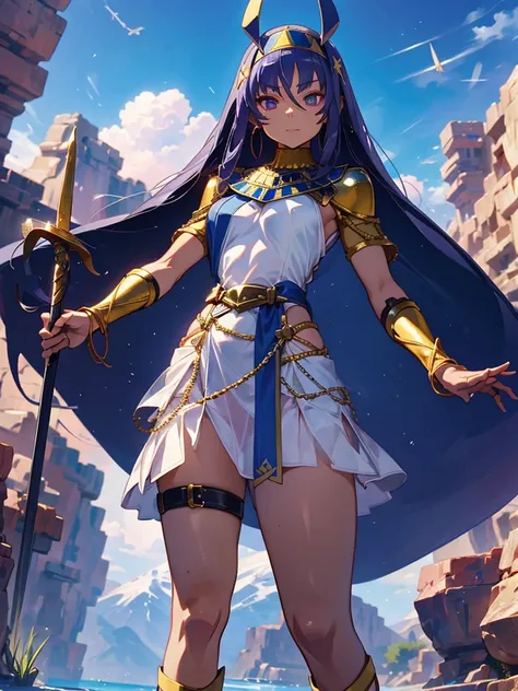 , Anime Style, whole body, alone, Stylish Gladiator Girl, I have a rapier,Standing in the Wilderness,