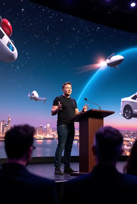 Elon Musk speaking loud