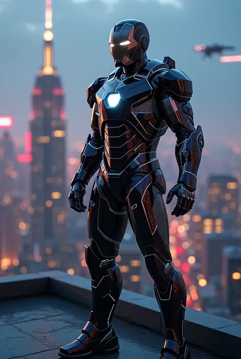 Ironman nano tech suit black armor
