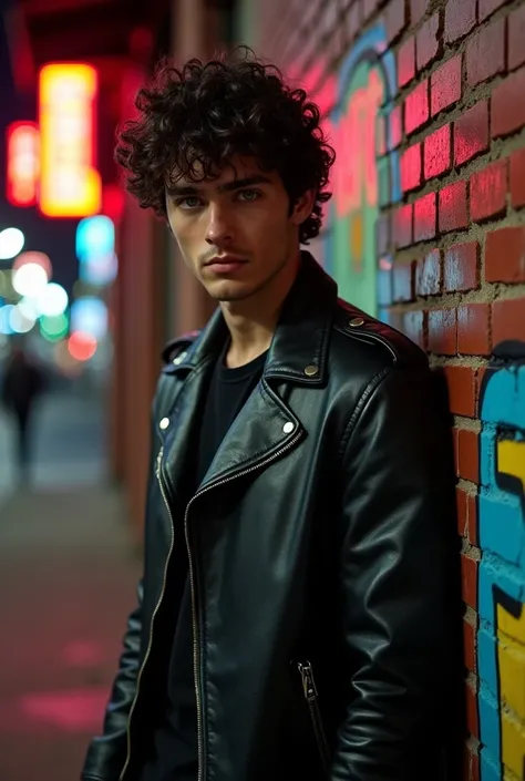 Dark-haired man with curly hair 
