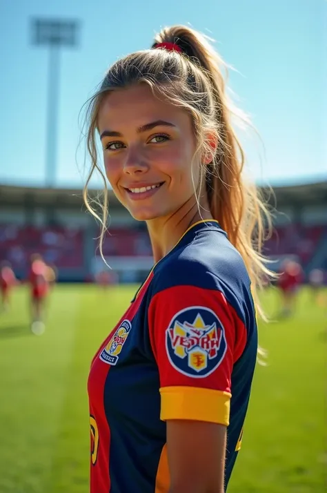 University college girl ⚽ football player beautiful look
