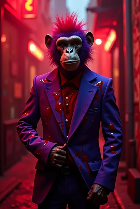 Advertisement for a rag singer named Vloodi Monkey with a blood theme
