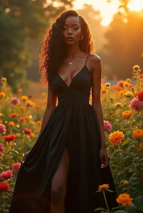 sexy  goth african woman sunny    dress  