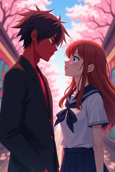 Seon yuiki a demon boy and Jun kitahama a high school girl 