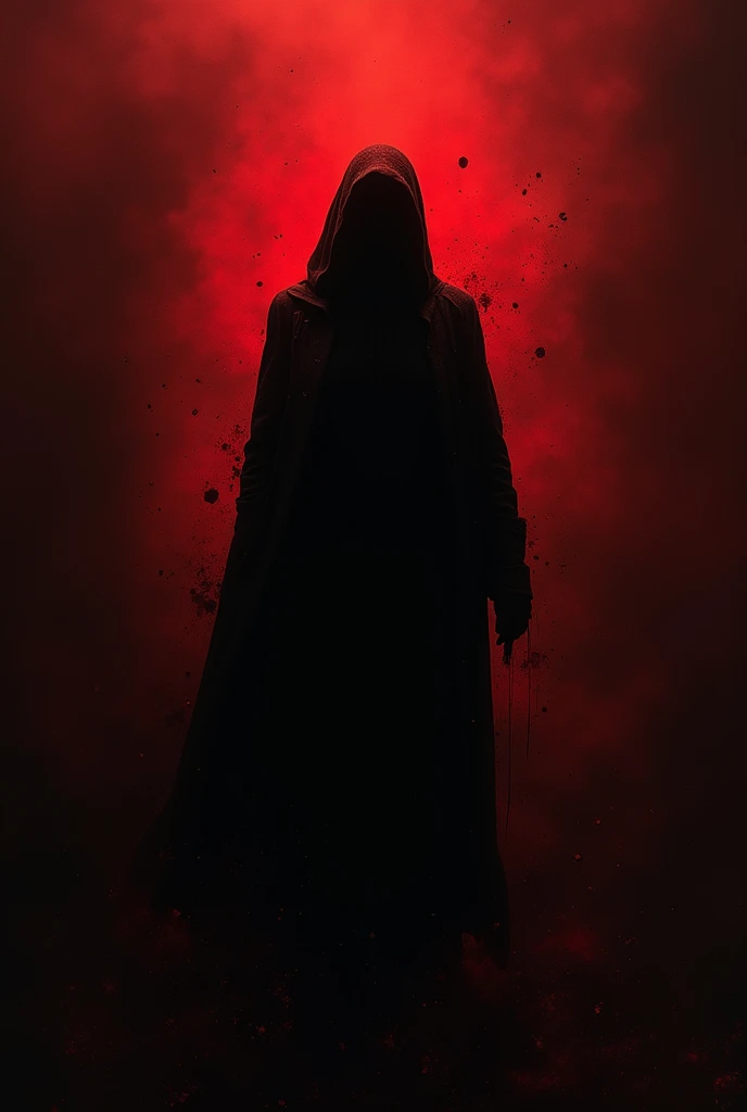 Black shade, reddish grade, blood background, movie poster