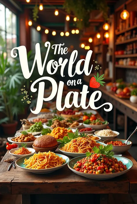 the world on a plate- title font, magazine front cover