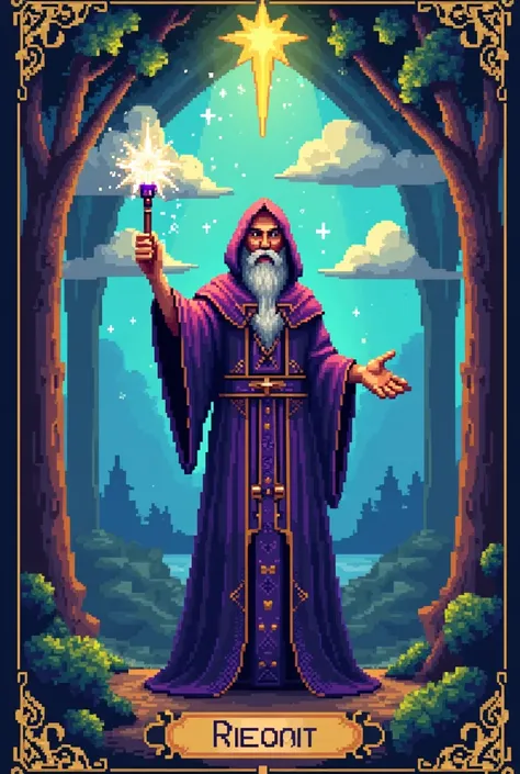 the magician tarot 8 bit