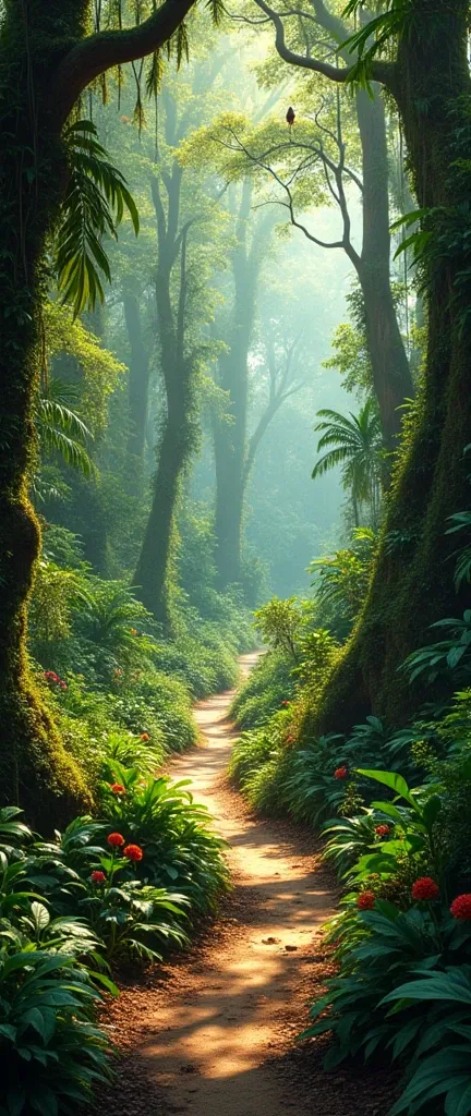 A long trail through the Amazon rainforest 