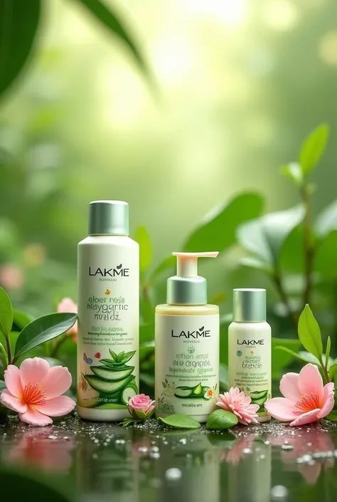 I want Lakme brand Beauty products images which are organic in nature and marketed as nature centric 