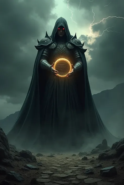 The Lord of the Rings ring reaching the hands of Sauron the Dark Lord