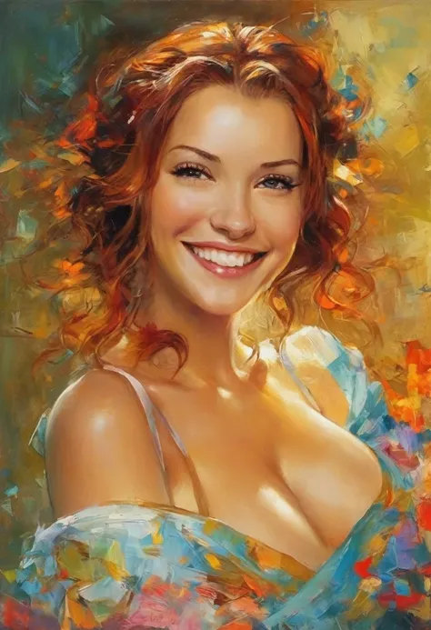 (masterpiece, best quality:1.3), 1girl, solo, laurence bedard, smiling at viewer,