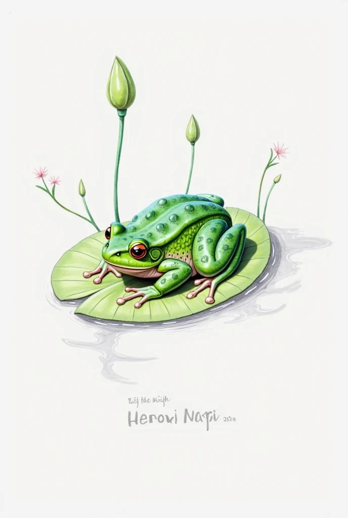 Just make a realistic frog, but being in drawing