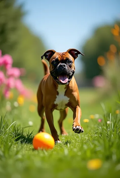 A boxer breed dog 