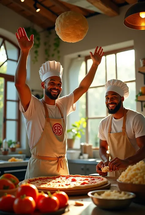 Stephen Curry cooking pizza with a chef&#39;s hat Together with Jonnis Antetokompo