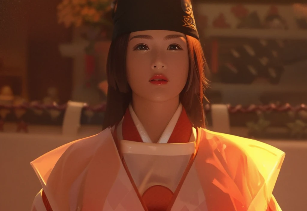 Satomi Ishihara (aka Shizuka Gozen)。The figure is a Shirabyoshi, very beautiful and Japanese.。Very mysterious