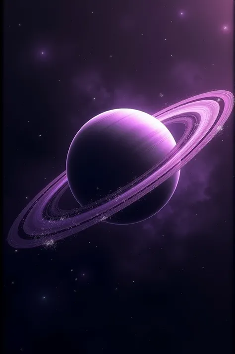 Saturn purple Dark wallpaper 