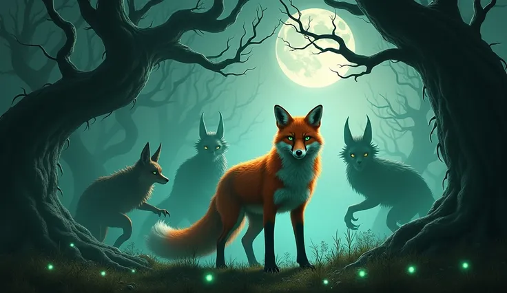 FOX WITH DEMONS AROUND