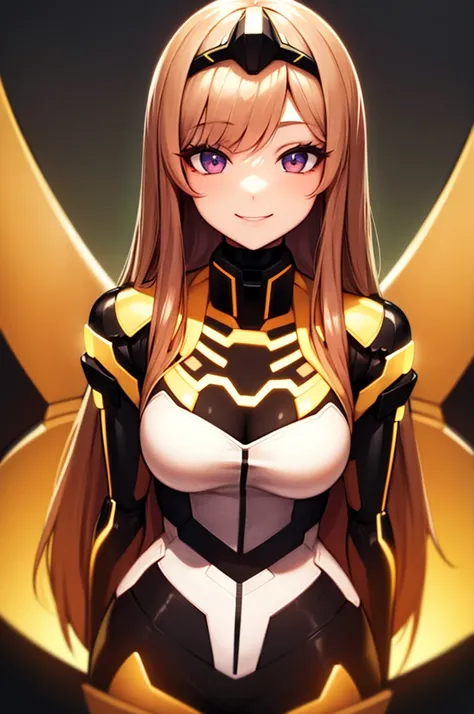 portrait of a smiling hot artificial intelligence girl