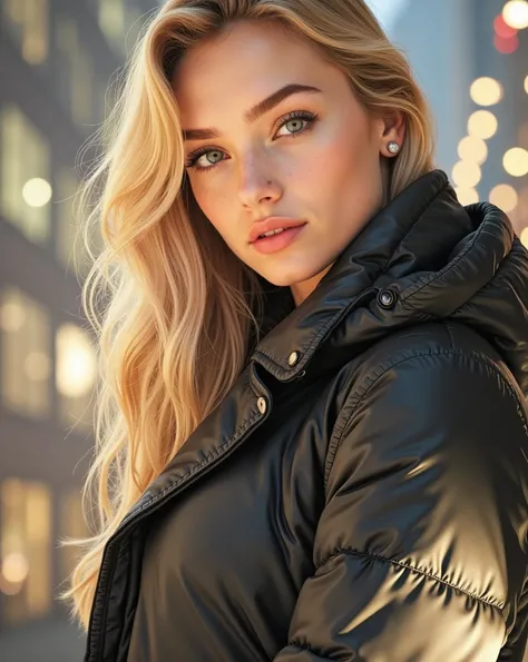 super realistic, highly detailed, sexy, young,european blonde, medium breasts, blue eyes, 26 years old, iPhone 14 Pro Max camera, Merger_mati_catentes, (twilight:1.2) , (soft lighting:1.2), (new york:1.2), photorealistic, raw, textured skin, skin pores, in...