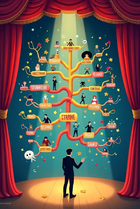 Mind map about the elements of theatre