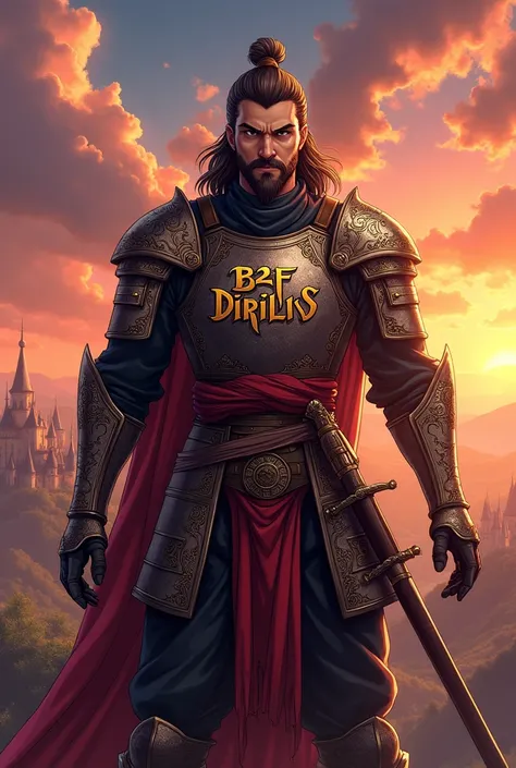 Ertugrul Anime with name on screen B2F DiRiLiS on chest pic for dp
