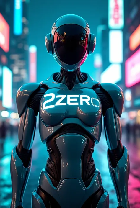 Robot with logo with name 2ZERO 