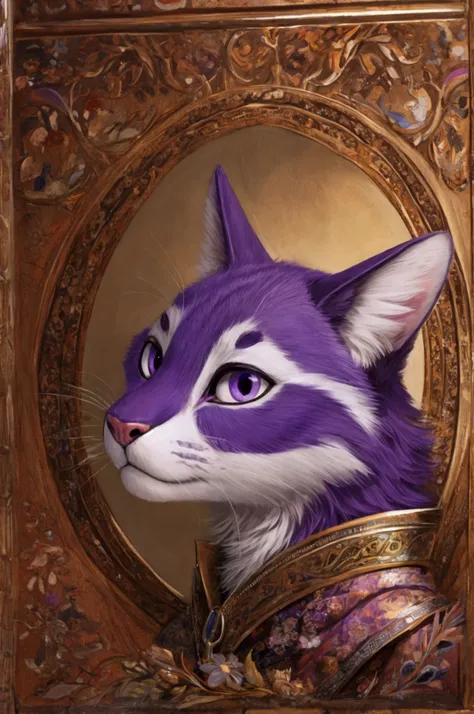 a purple cat 