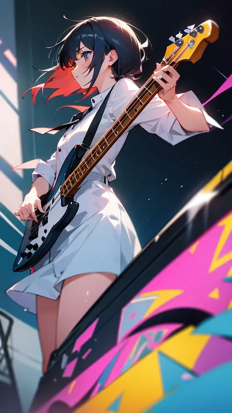 Girl playing bass