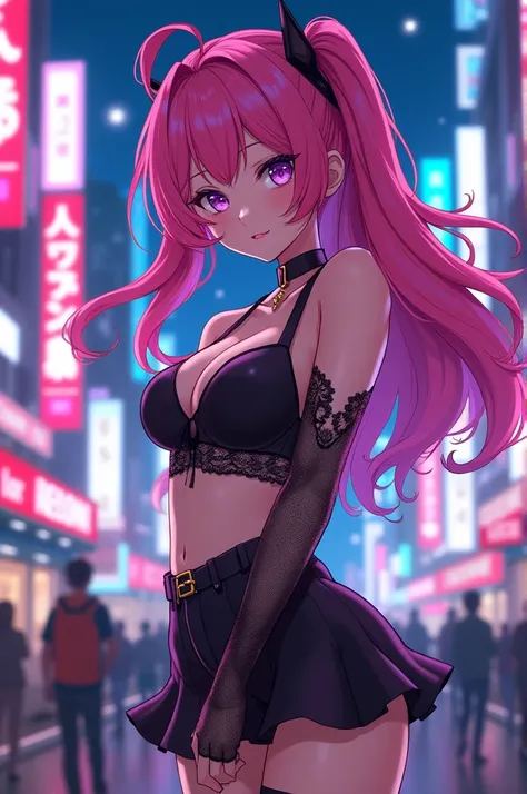 Hot anime girl in slutty clothes
