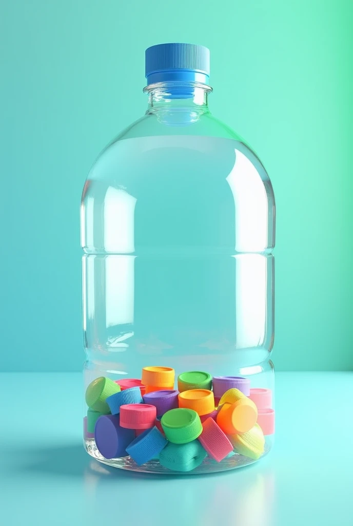 create an animated image, from a large 7 litre water container, that is wide and DOES NOT HAVE WATER, without water with plastic caps inside