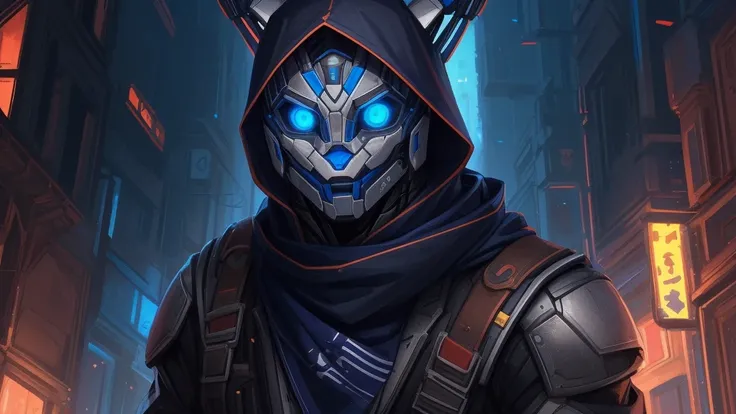 score_9, score_8_up, score_7_up, score_6_up, rating_explicit,trigger prompt: cayde-6
helper prompt: male, android, humanoid, robot, robot humanoid, robot-like humanoid, glowing eyes, blue eyes, glowing blue eyes, multicolored face, hood, scarf, cloak, clot...