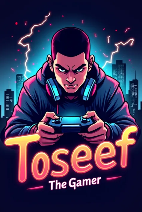 Create a logo for Toseef The Gamer