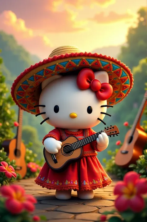 Hello Kitty with a vallenato hat