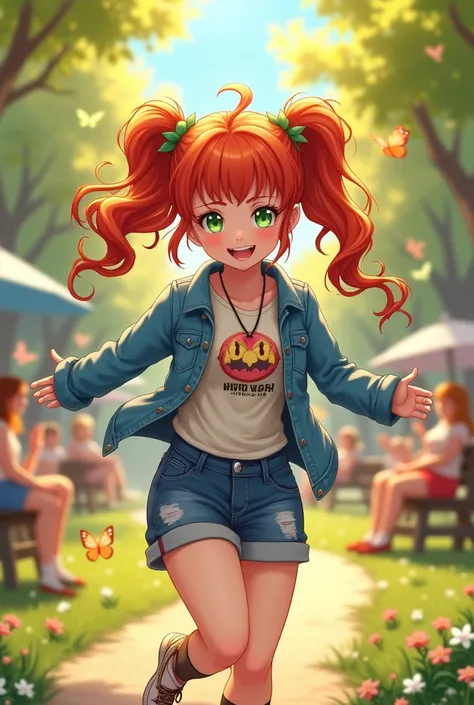 Redhead with twin tails