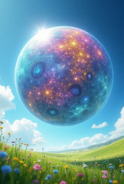 Dazzling Shining Ball　blue sky