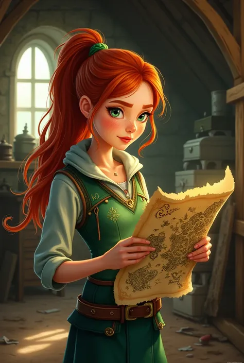 Lucia, a curious and brave, finds an old map in his attic. The map shows the way to a magical land where a blue dragon lives. She decides to follow the map in search of adventures..