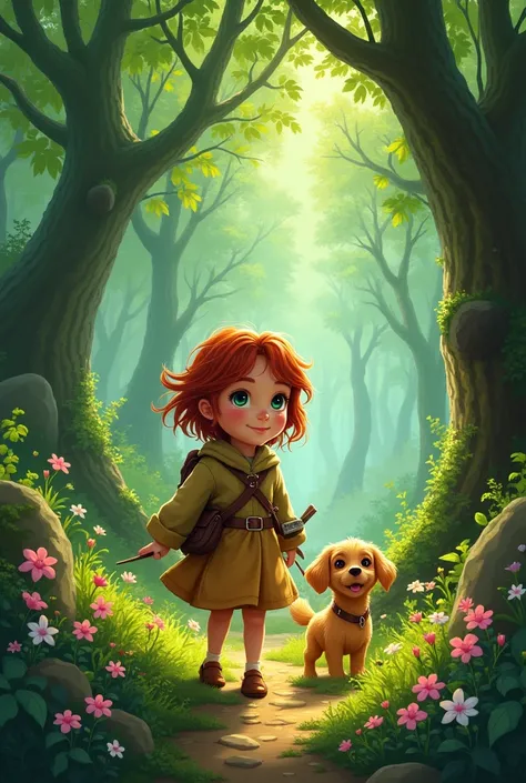 Lila sets out on her journey, accompanied by her faithful dog, Pip. They follow the clues on the map and find a magical forest full of talking trees and friendly animals.. Each step brings them closer to the enchanted garden.