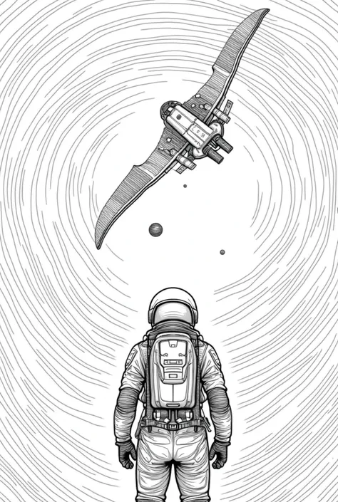 Interstellar movie coloring page black and white 