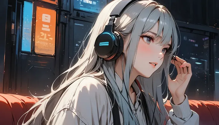 Girl listening to music 