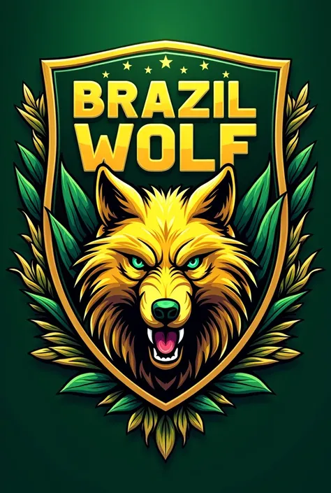 Create a Brazilian Wolf Football Team Shield