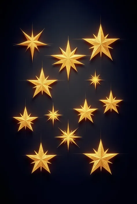 Hi I would like you to generate 10 aligned gold stars for me 