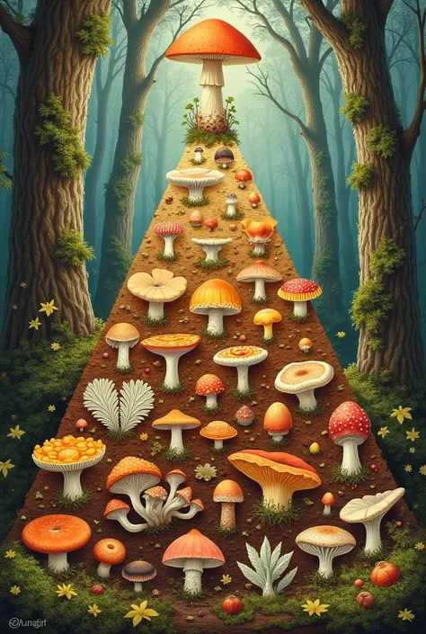 taxonomic classification pyramid of fungi

