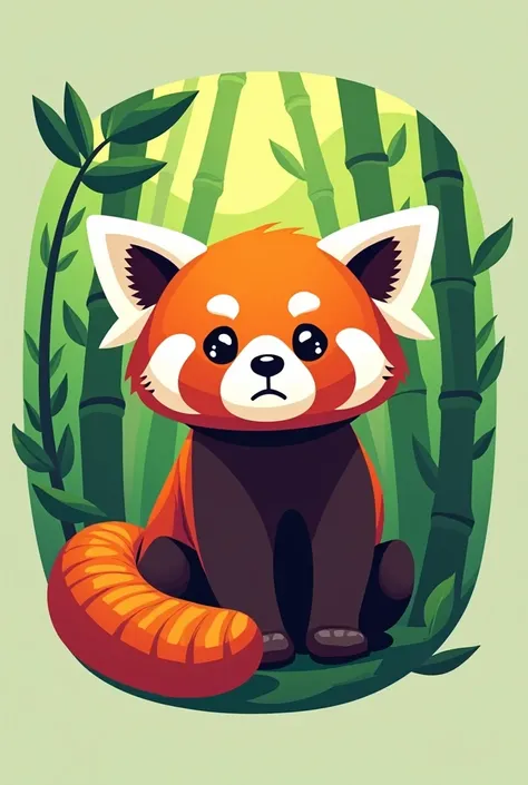 create a logo with a red panda