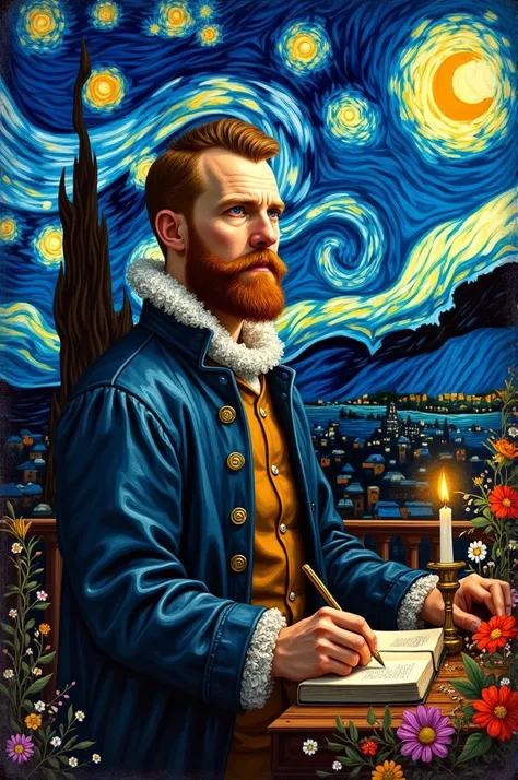 Mixture of van Gogh and Leonardo da Vinci 